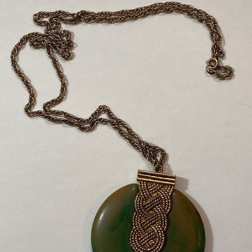 Vtg,Max Factor Solid Perfume Elegant Gold & Green… - image 8